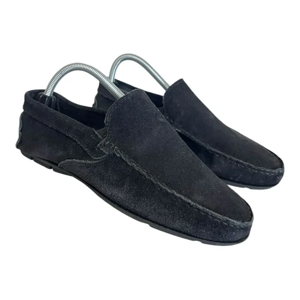 Giorgio Brutini | Mens Durand Black Leather‎ Suede Moc Toe Slip On Shoes 8.5
